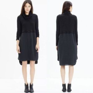 Madewell Black Timelapse Turtleneck Business Casual Dress